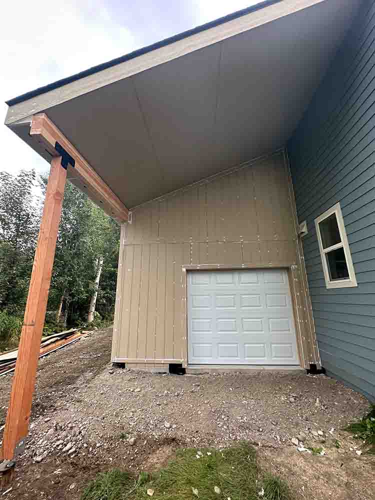 New side garage construction