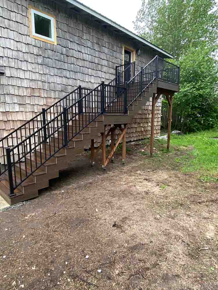 Stairway construction to second story