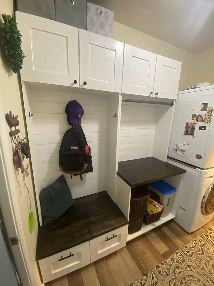 White walls laundry room construction