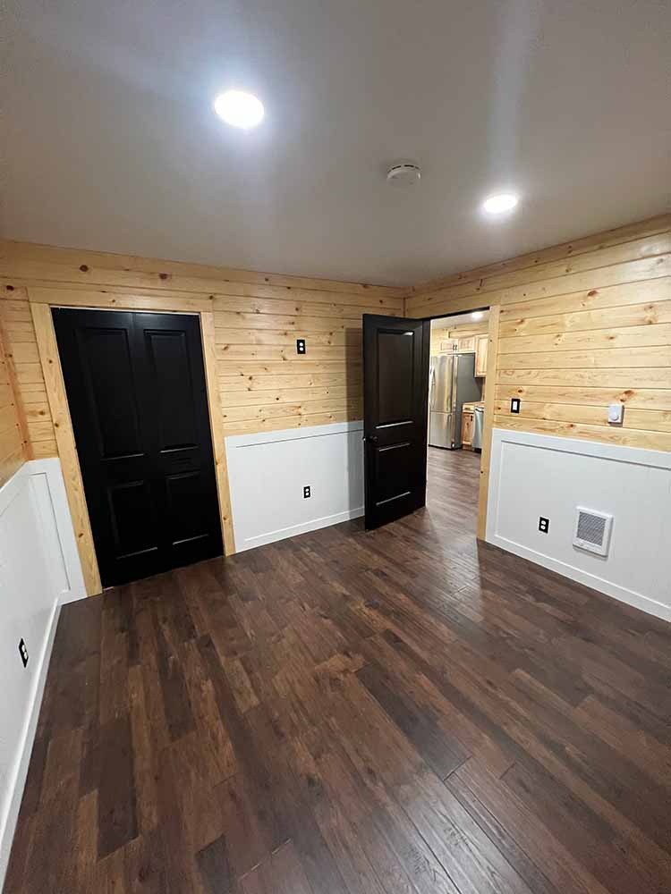 Wood walls bedroom home construction